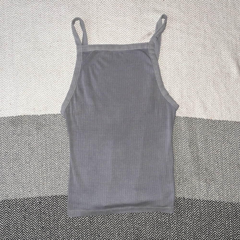 Free People Baby Blue Ribbed Tank